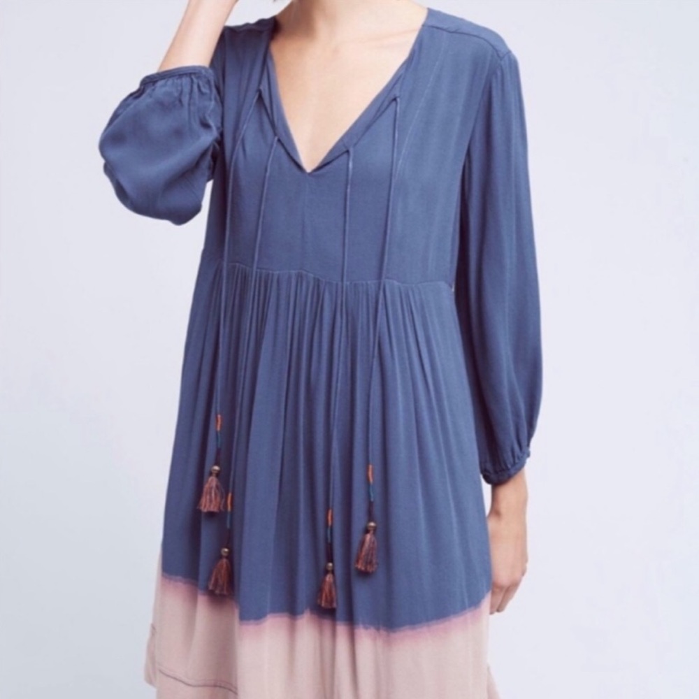 HP🎉Anthro Holding Horses Ombré tassel dress - Picture 2 of 6